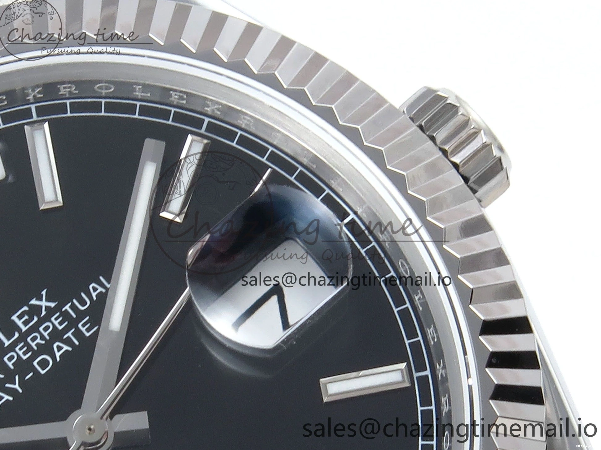 0126 Day Date 128239 36mm SS KF 1:1 Best Edition Black Dial Stick Marker On President Bracelet A2836 (Gain Weight) ZipUp 640